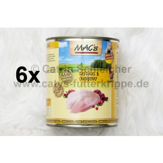 MACs Cat 6x 800g Geflügel & Cranberry