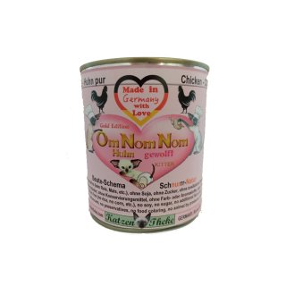 Om Nom Nom 6x 800g Huhn gewolft (Kitten)