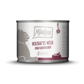 MjAMjAM Cat 200g Herzhaftes Wild & Kaninchen an fruchtigen Heidelbeeren