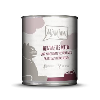 MjAMjAM Cat 800g Herzhaftes Wild & Kaninchen an fruchtigen Heidelbeeren