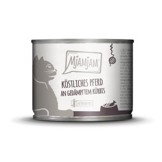 MjAMjAM Cat 6x 200g Köstliches Pferd an gedämpftem Kürbis