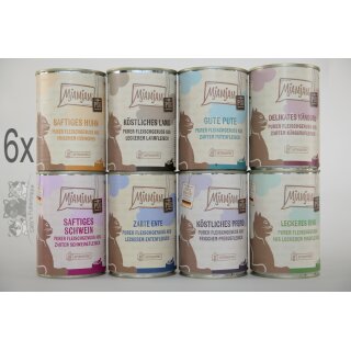 MjAMjAM Cat 6x 400g Purer Fleischgenuss
