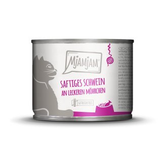 MjAMjAM Cat 6x 200g Saftiges Schwein an leckeren Möhrchen