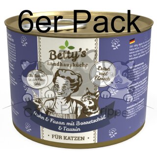 Bettys Landhausküche 6x 200g Huhn & Fasan mit Borretschöl