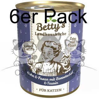 Bettys Landhausküche 6x 400g Huhn & Fasan mit Borretschöl