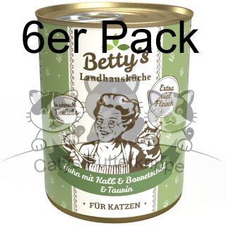 Bettys Landhausküche 6x 400g Huhn mit Kalb & Borretschöl